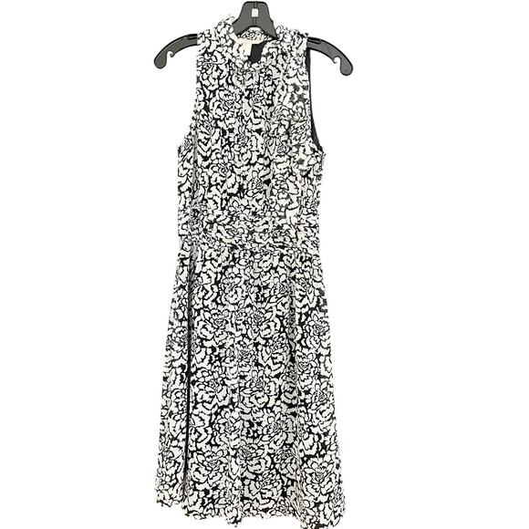 Banana Republic Dresses & Skirts - Banana Republic Floral Print Halter Dress | Black and White | EUC